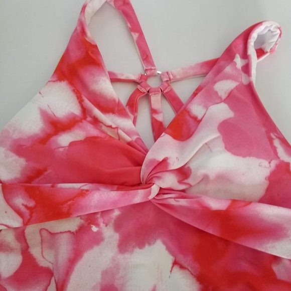 Calvin Klein Strappy Tie Dye One Piece Swimsuit Size 12 - Picture 11 of 12